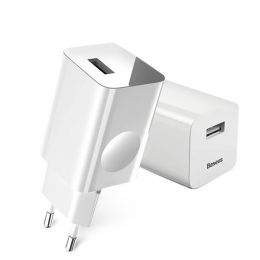 Сетевой адаптер Baseus BX02 для беспроводной зарядки Белый