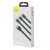 Кабель Baseus Flash One-for-three micro USB+Lightning+Type-C 5A 1.2м Зелёный