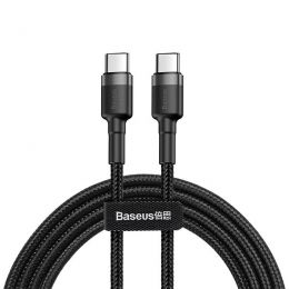 Кабель Baseus Cafule Type-C PD2.0 60W 2м Серо-Чёрный