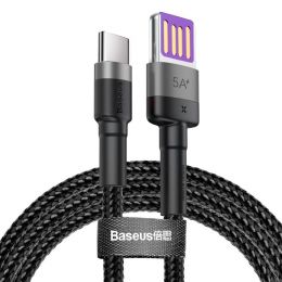Кабель Baseus Cafule HW Type-C 40Вт 1м Чёрно-серый