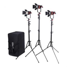 Комплект осветителей 3шт CAME-TV Boltzen Q-55S (3200-5600K) Fresnel Focusable + стойки