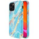 Чехол Kingxbar Marble для iPhone 12/12 Pro Голубой