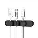 Держатель проводов Baseus Cable Clip Peas Чёрный