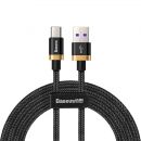 Кабель Baseus HW USB - Type-C 40W 2м Чёрный с золотым
