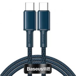 Кабель Baseus High Density Braided Type-C 100W 1м Синий