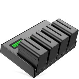 4 аккумулятора + зарядное устройство Powerextra PA-SNF970LCD-D