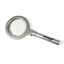 Лупа Levenhuk Zeno 600, 2,5x/5x, 90/21 мм, 12 LED, металл