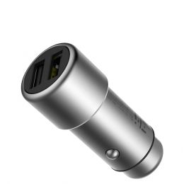 Автомобильное зарядное устройство Xiaomi ZMI Metal Car Charger 2USB Серебро