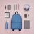 Рюкзак Xiaomi 90 Points Youth College Светло голубой