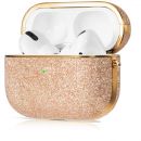 Чехол Kingxbar Bling для Apple AirPods Pro Розовое золото