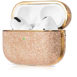Чехол Kingxbar Bling для Apple AirPods Pro Розовое золото