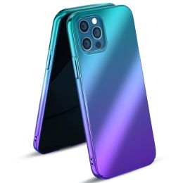 Чехол Kingxbar Aurora для iPhone 12 Pro Max Синий-Фиолетовый