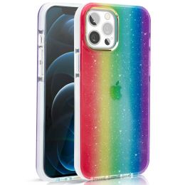 Чехол Kingxbar Ombre для iPhone 12/12 Pro Радуга