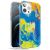 Чехол Kingxbar Watercolour для iPhone 12/12 Pro Жёлтый и Синий
