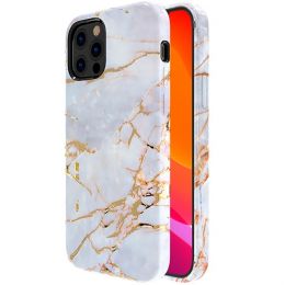 Чехол Kingxbar Marble для iPhone 12 Pro Max Белый