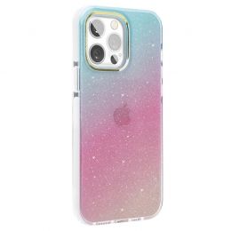 Чехол Kingxbar Ombre для iPhone 13 Pro Max Синий и Розовый