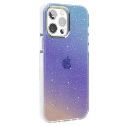 Чехол Kingxbar Ombre для iPhone 13 Pro Синий и Фиолетовый