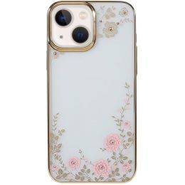Чехол Kingxbar Flora для iPhone 13 Розовое золото