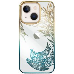 Чехол Kingxbar Phoenix для iPhone 13 Flying Золото/Зеленый