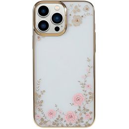 Чехол Kingxbar Flora для iPhone 13 Pro Max Розовое золото