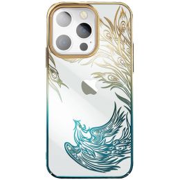 Чехол Kingxbar Phoenix для iPhone 13 Pro Flying Золото/Зелёный