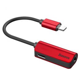 Переходник Lightning - mini-Jack 3,5 мм Baseus L32 Красный