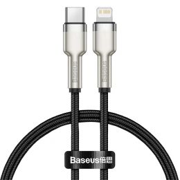 Кабель Baseus Cafule Metal Type-C - Lightning PD 20W 0.25м Чёрный