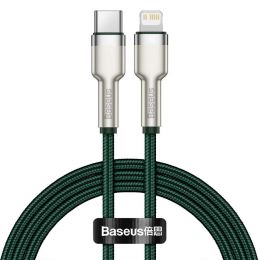 Кабель Baseus Cafule Metal Type-C - Lightning PD 20W 1м Зелёный