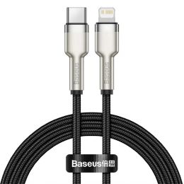Кабель Baseus Cafule Metal Type-C - Lightning PD 20W 1м Чёрный