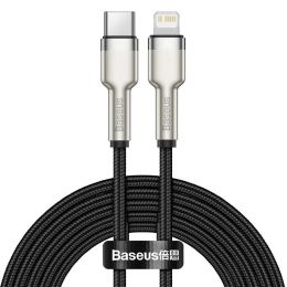 Кабель Baseus Cafule Metal Type-C - Lightning PD 20W 2м Чёрный