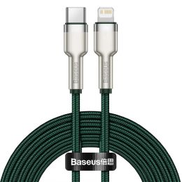 Кабель Baseus Cafule Metal Type-C - Lightning PD 20W 2м Зелёный
