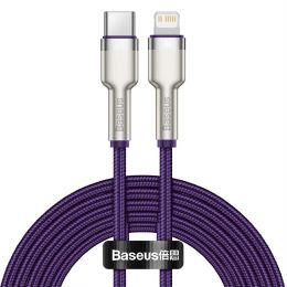 Кабель Baseus Cafule Metal Type-C - Lightning PD 20W 2м Фиолетовый