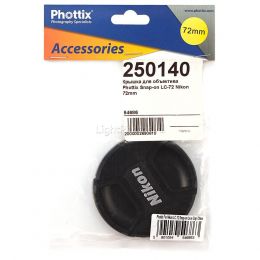 Крышка Phottix Snap-on LC-72 для объектива Nikon 72mm