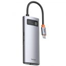 Хаб Baseus Metal Gleam 6-in-1 Серый