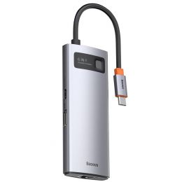 Хаб Baseus Metal Gleam 6-in-1 Серый