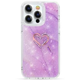 Чехол Kingxbar Shell для iPhone 13&nbsp;Pro Max Фиолетовый мрамор