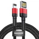 Кабель Baseus Cafule Special edition USB - Lightning 2.4A 1M Красный+Чёрный