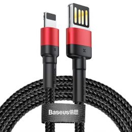 Кабель Baseus Cafule Special edition USB - Lightning 2.4A 1M Красный+Чёрный