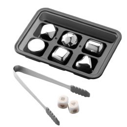 Охлаждающие камни для напитков Xiaomi Circle Joy Stainless Steel Quick Frozen Ice Cubes 6 шт. (серебро)