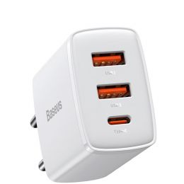 Сетевой адаптер Baseus Compact Quick Charger 2U+C 30W Белый