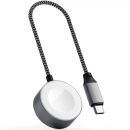 Беспроводная зарядка Satechi USB-C Magnetic Charging Cable для Apple Watch Серая