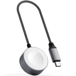 Беспроводная зарядка Satechi USB-C Magnetic Charging Cable для Apple Watch Серая