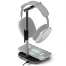 Подставка для наушников с беспроводной зарядкой Satechi 2 in 1 Headphone Stand with Wireless Charger Серая