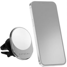 Автодержатель с беспроводной зарядкой Satechi Magnetic Wireless Car Charger Серый