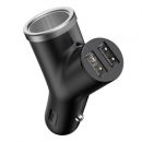 Автомобильное зарядное устройство двойное Baseus Y-Type Dual USB Чёрная