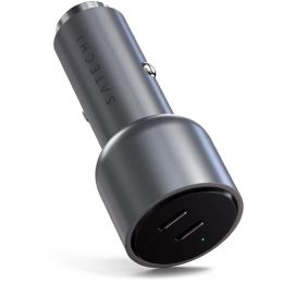 Автомобильное зарядное устройство Satechi 40W Dual USB-C PD Car Charger Серое