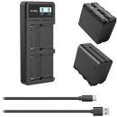 2 аккумулятора NP-F970 + зарядное устройство SmallRig 3823