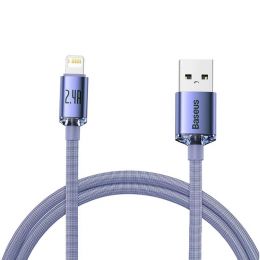 Кабель Baseus Crystal Shine CW-FXP USB - Lightning 2.4A 1.2м Фиолетовый