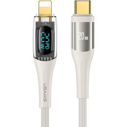 Кабель USAMS US-SJ588 Shadow Type-C - Lightning PD 20W 1.2м Белый