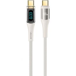 Кабель USAMS US-SJ590 Shadow Type-C PD 100W 1.2м Белый